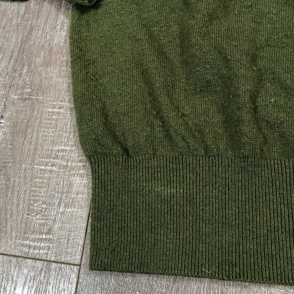 J.Crew Women’s Olive Green Sweater with ruffle sleeves Size S - Picture 10 of 15